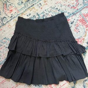M Black Ruffle Tiered Skirt